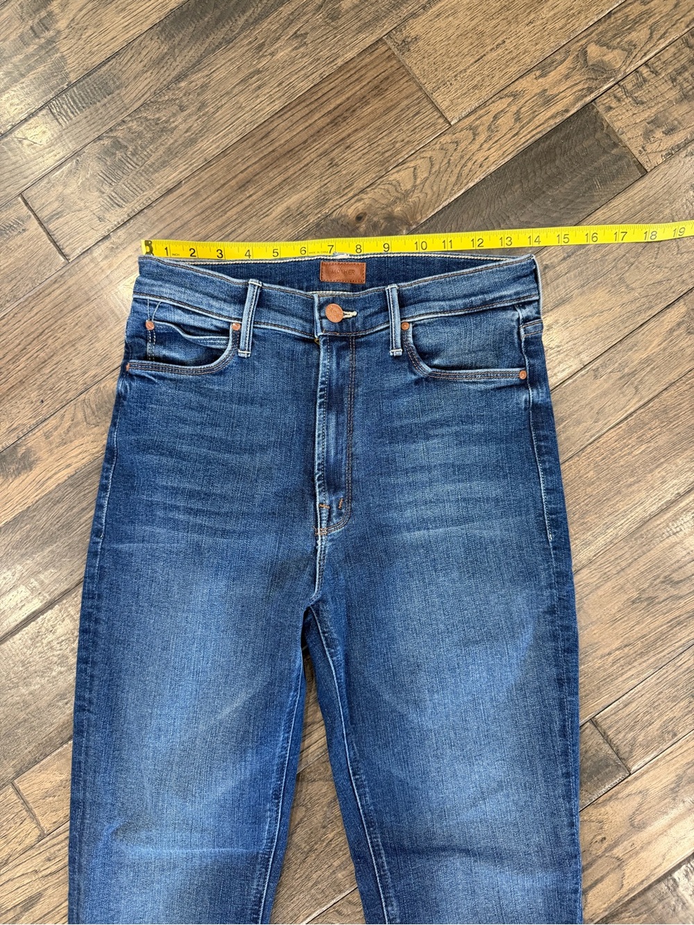 MOTHER High Waisted Runaway Jeans 29 Start Your Engines Flare WORN 1x Like new! - Picture 5 of 9